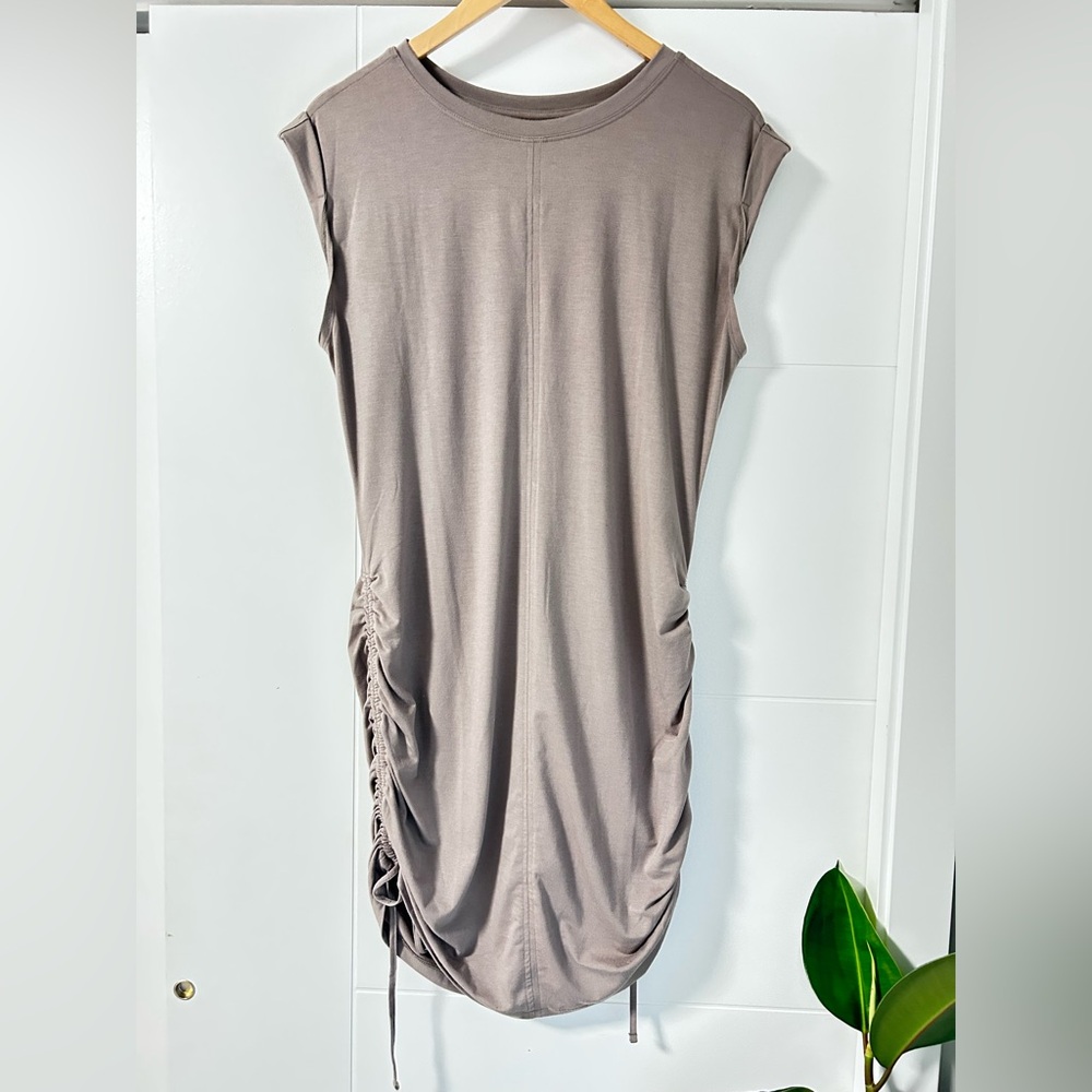 Joe Fresh Taupe Ruched Dress